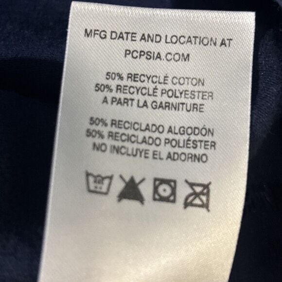 Patagonia Fitz Roy Hex Long Sleeve Regular Fit T-Shirt Tee Navy Men's Medium - Picture 15 of 16